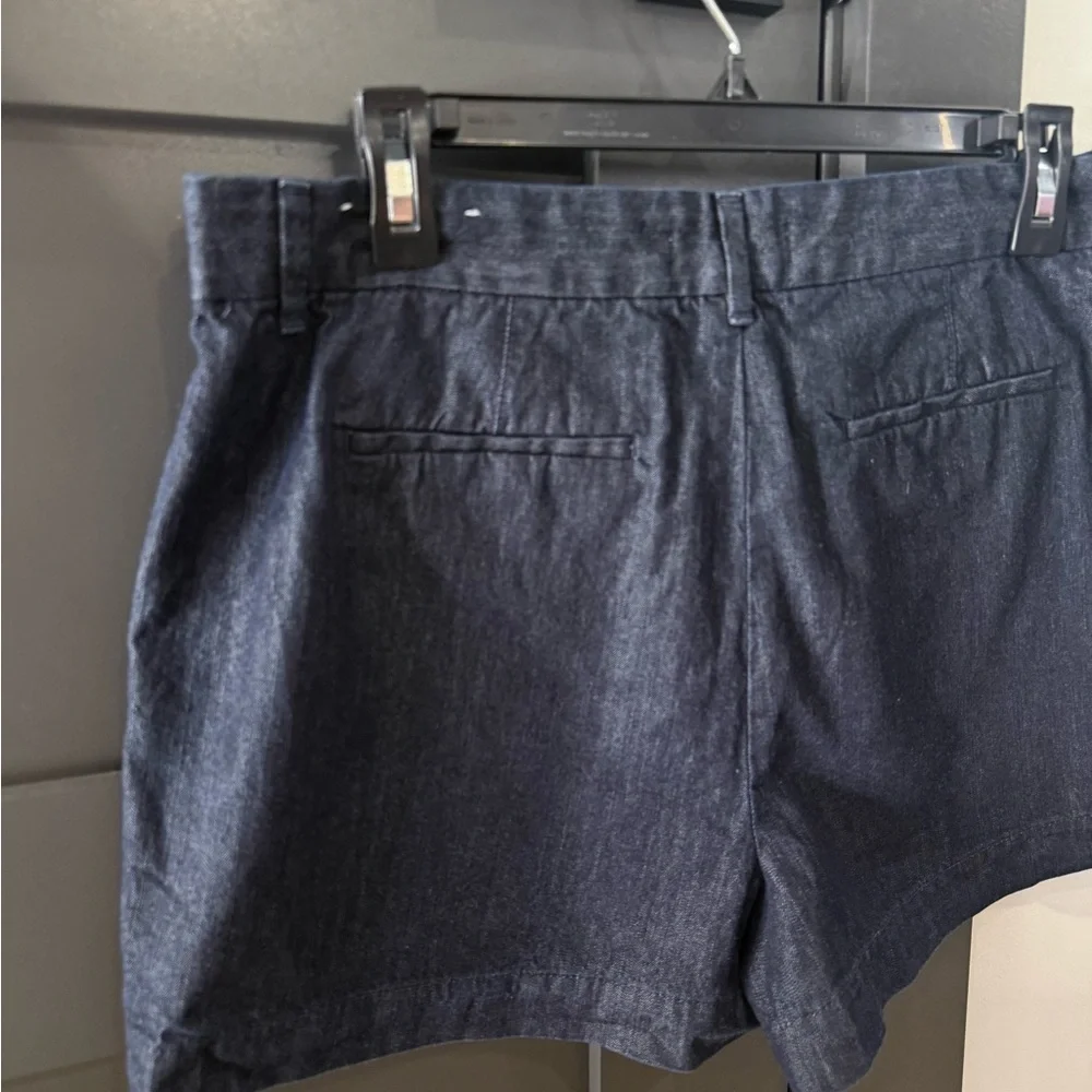 Ann Taylor Loft High Rise Dark Wash Blue Denim Jean Shorts Women 31/12